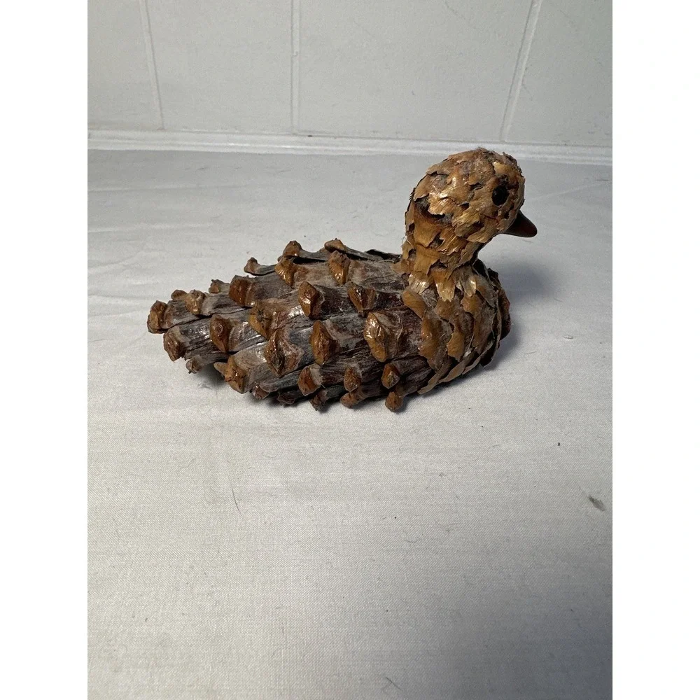 VINTAGE Pine Cone MINI DUCK DECOY MADE FROM‎ PINE CONES